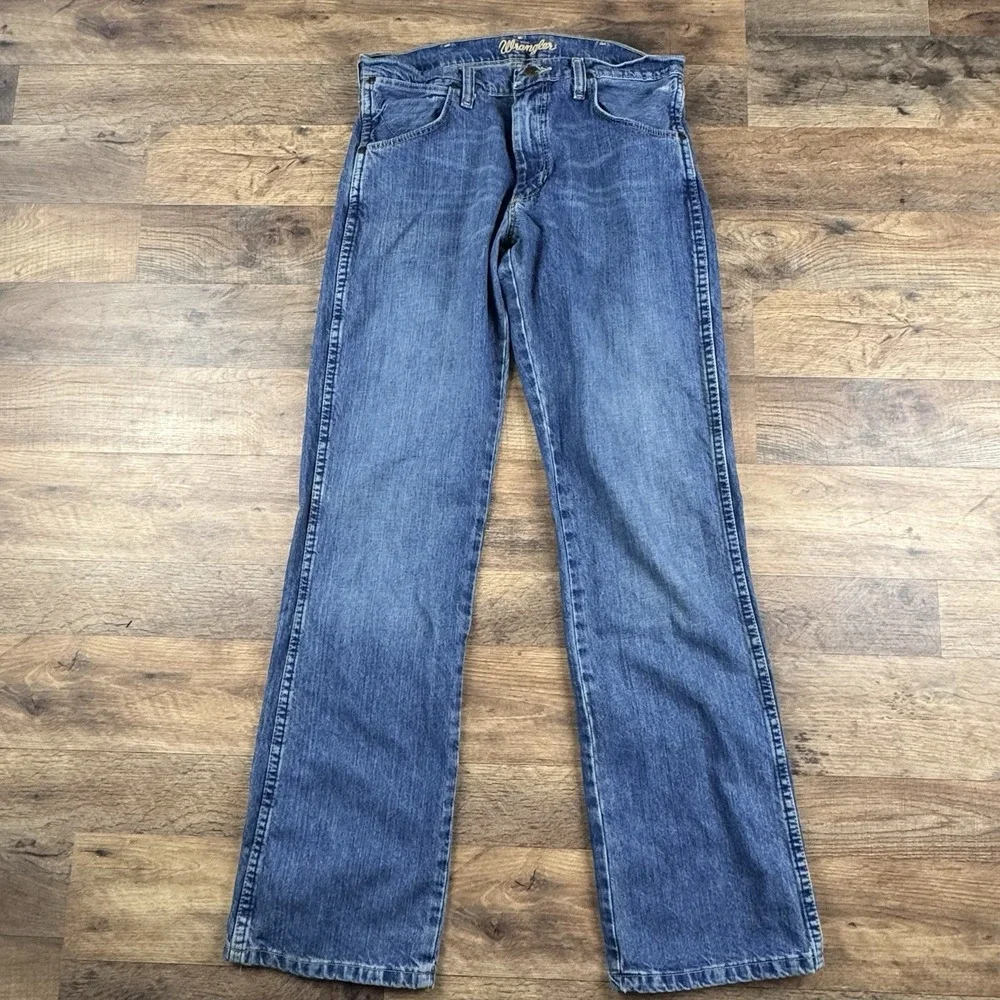 Wrangler Vtg Jeans Mens 30x32 Blue Denim Cowboy Cut Boot Western 77MWZWO